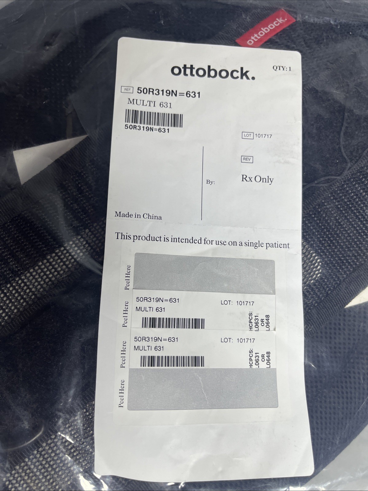 Ottobock Universal Back Spinal Orthosis Brace Otto bock Multi 50R319N=631 – NEW
