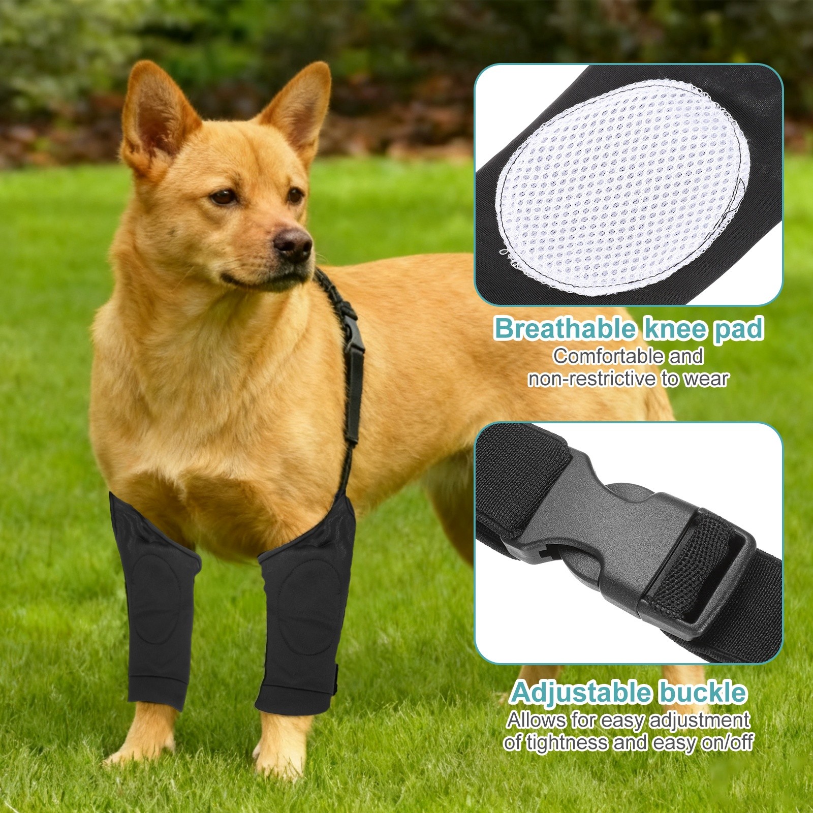 Dog Leg Sleeves Suit for Front Legs 2XL Black Polyester