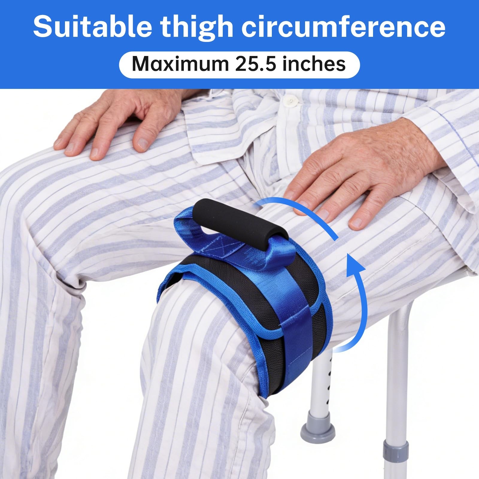 Leg Lifter Strap for Elderly & Disabled, Rigid Hand Strap & Foot Loop Mobility T