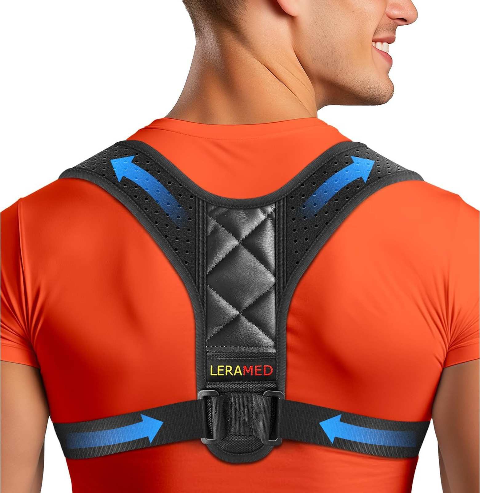 Posture Corrector for Men and Women Adjustable Figure-8 Back Brace for Rounded