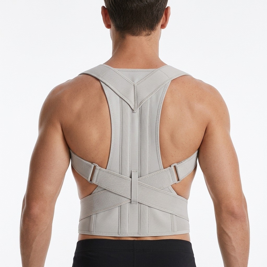Male Female Adjustable Posture Corrector Corset Back Brace Belt Lumbar Support S