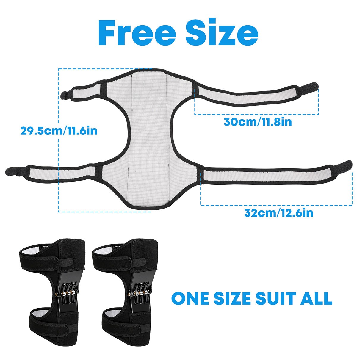 2x Knee Brace Hinged Compression Pads Joint Support Open Patella Stabilizer Wrap