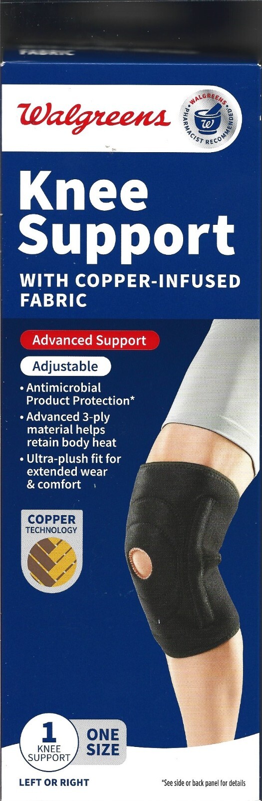 Knee Support with with Copper-Infused Fabric One Size