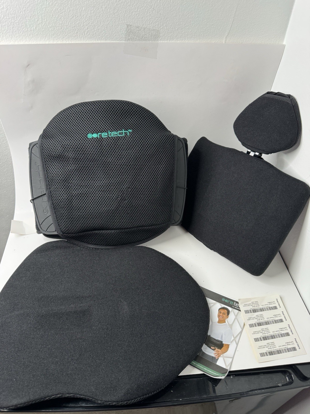 Coretech 3-in-1 Back Brace Lumbar Support Posture Corrector Black S-4XL