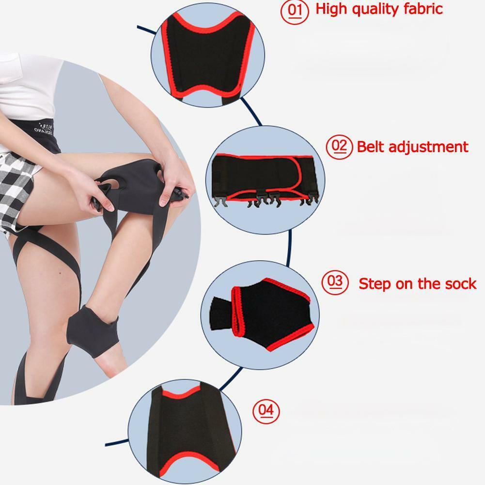 Adult Unisex O-leg X-leg Figure Correction Belt Strap Slim Legs Corrector Black