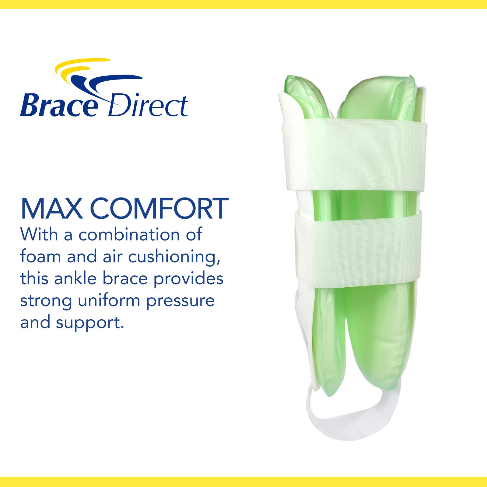 Air Ankle Stirrup Splint Brace to Stabilize Ankle for Sprains & Injury
