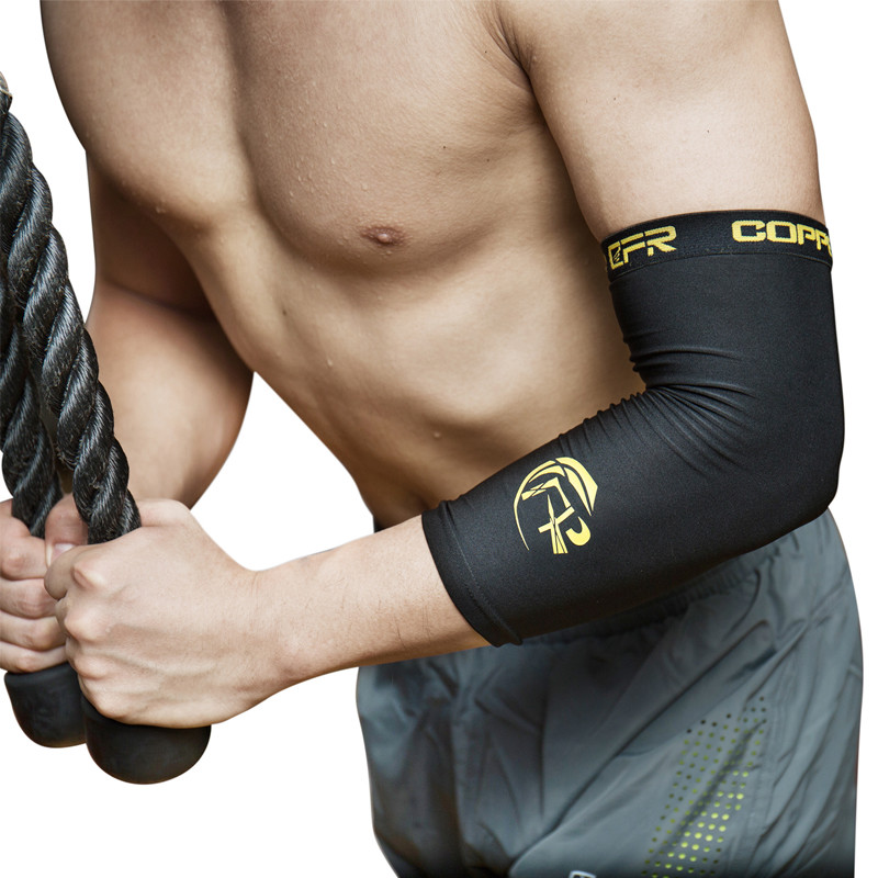 Copper Elbow Support Compression Brace Fitness Weight Lifting Arthritis Sleeves