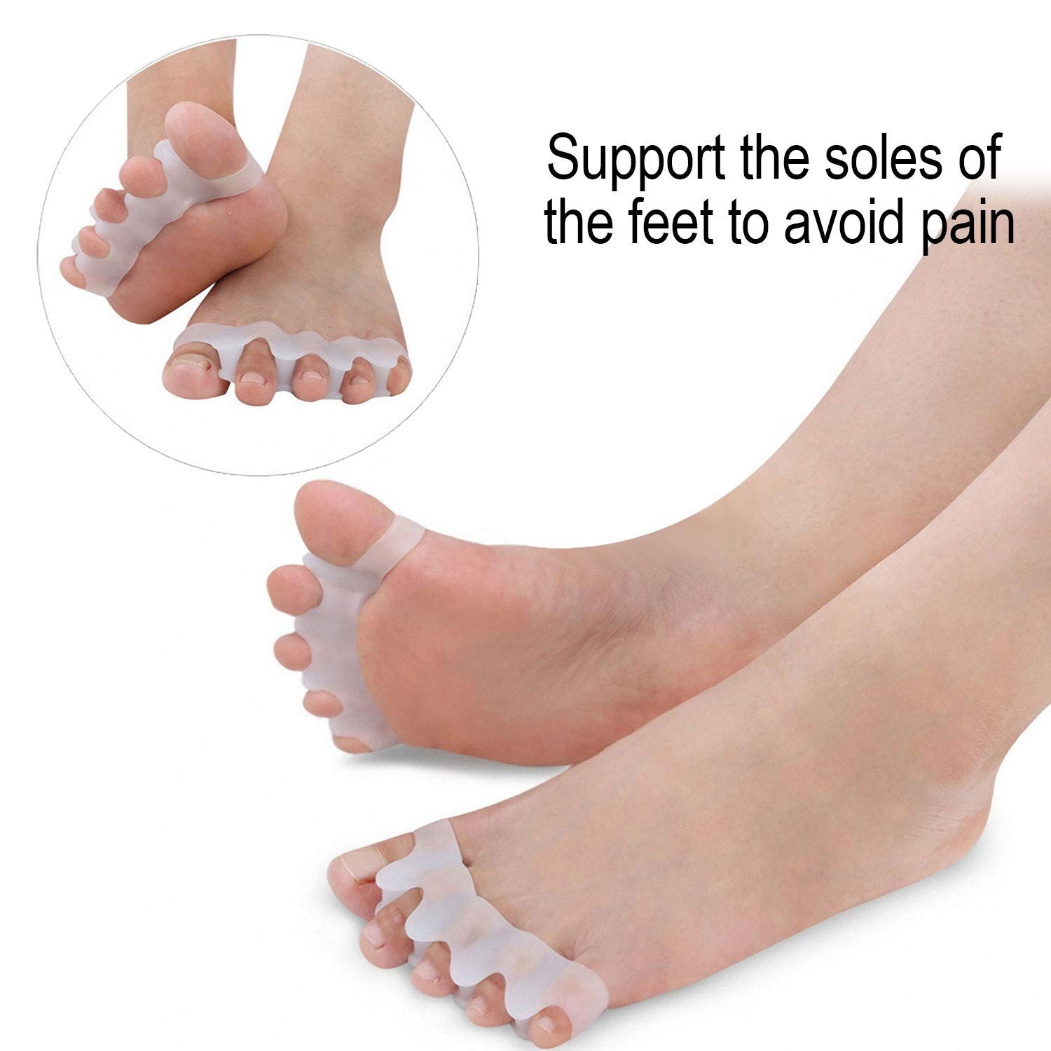 2 Pair Bunion Cushion Toe Separators for kids, Bunion Toe Spacers with Separa…