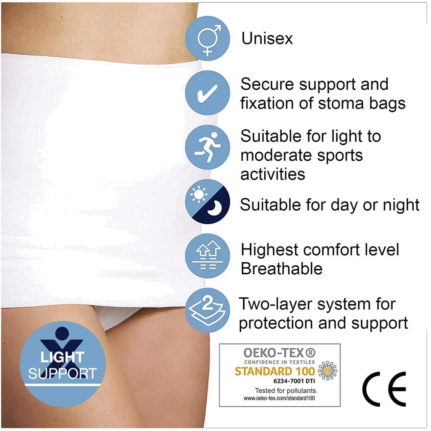 Beige StomaSafe Plus Ostomy Support Garment