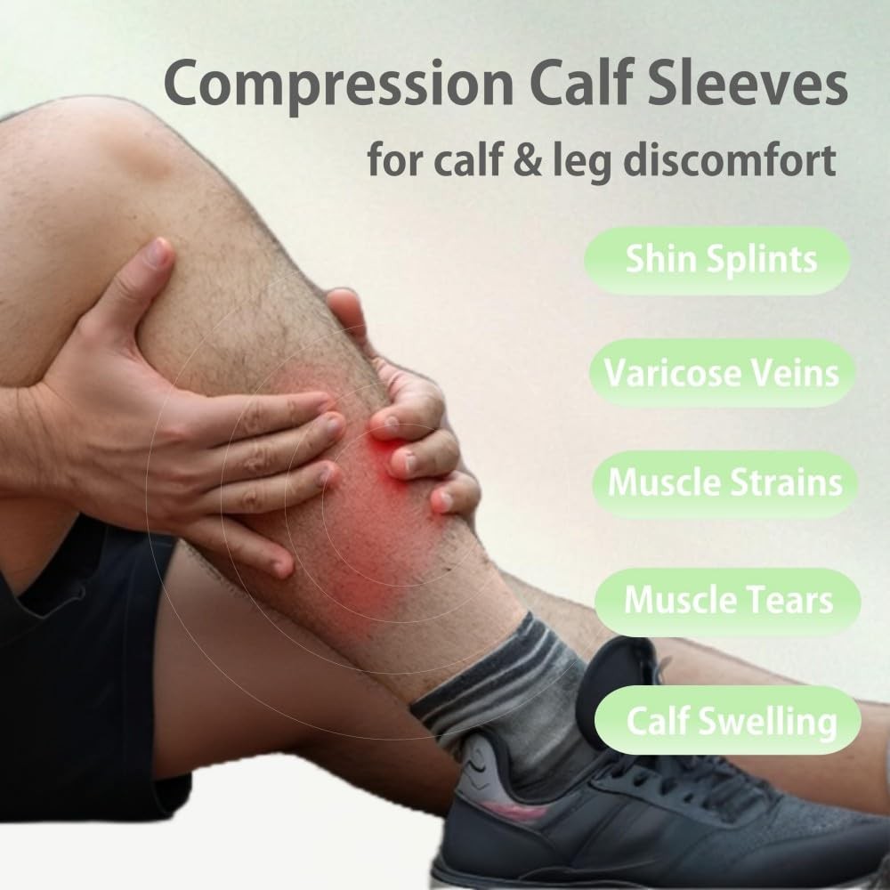 Plus Size Compression Calf Sleeves Men Women XXL/XXXL Extra Wide Elastic Band