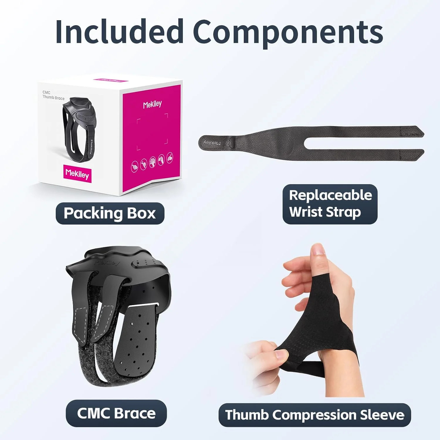 CMC Thumb Support Brace Splint for Osteoarthritis – Dual Density Support, with F