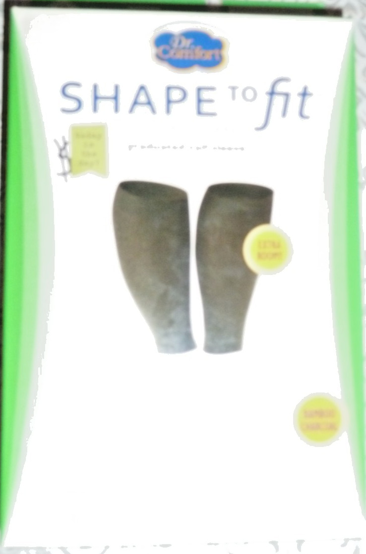Dr. Comfort 10-20 mmHg Unisex Calf Sleeves -L -Moderate Graduated Charcoal ####