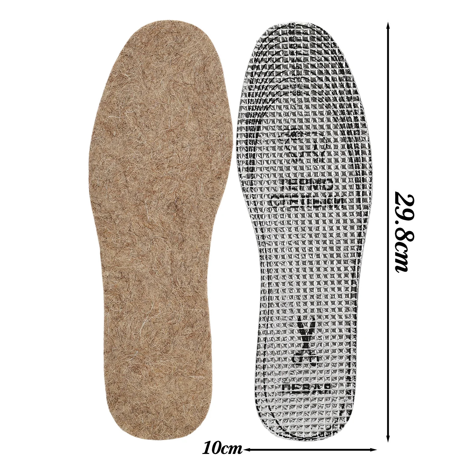 2pcs Grid Foil Shock-Absorbing Felt Insoles Cut-to-Fit Cushioned Shoe Inserts fo