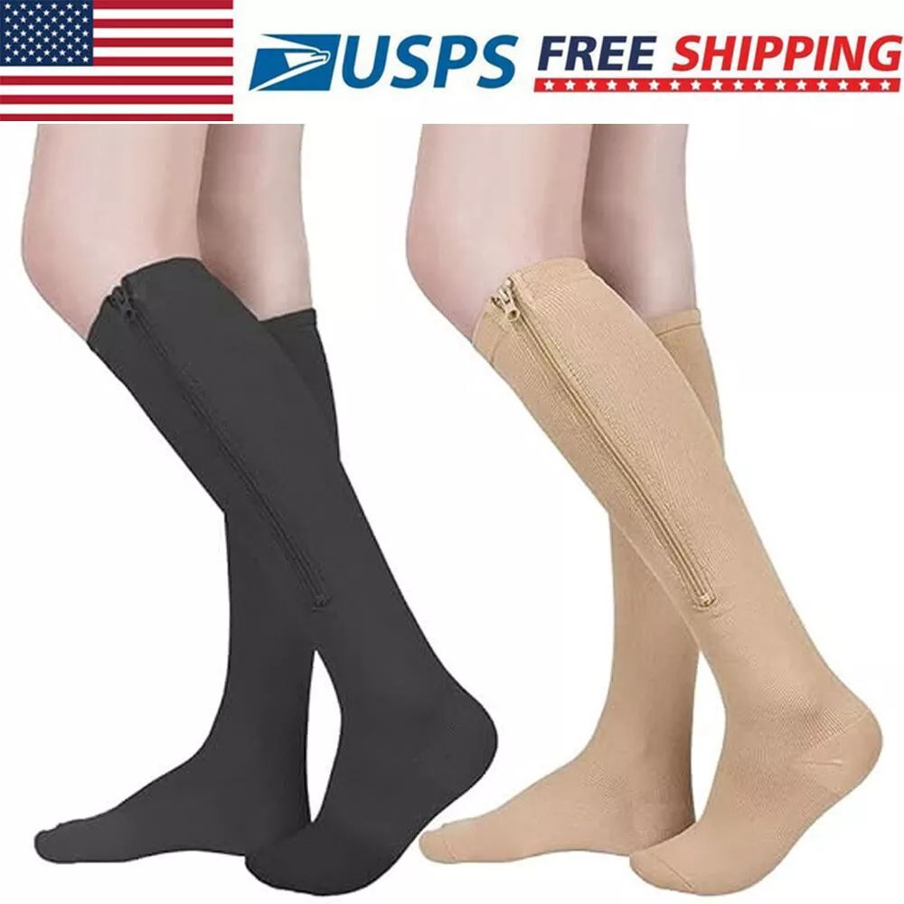30-40mmHg Knee High Medical Compression Stockings Varicose Veins Surgical Socks