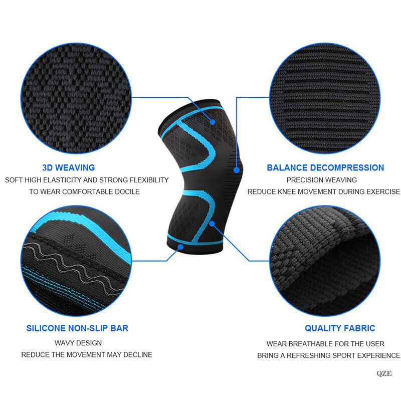 Knee Support Compression Sleeve Brace Patella Sport Joint Pain Arthritis Relief