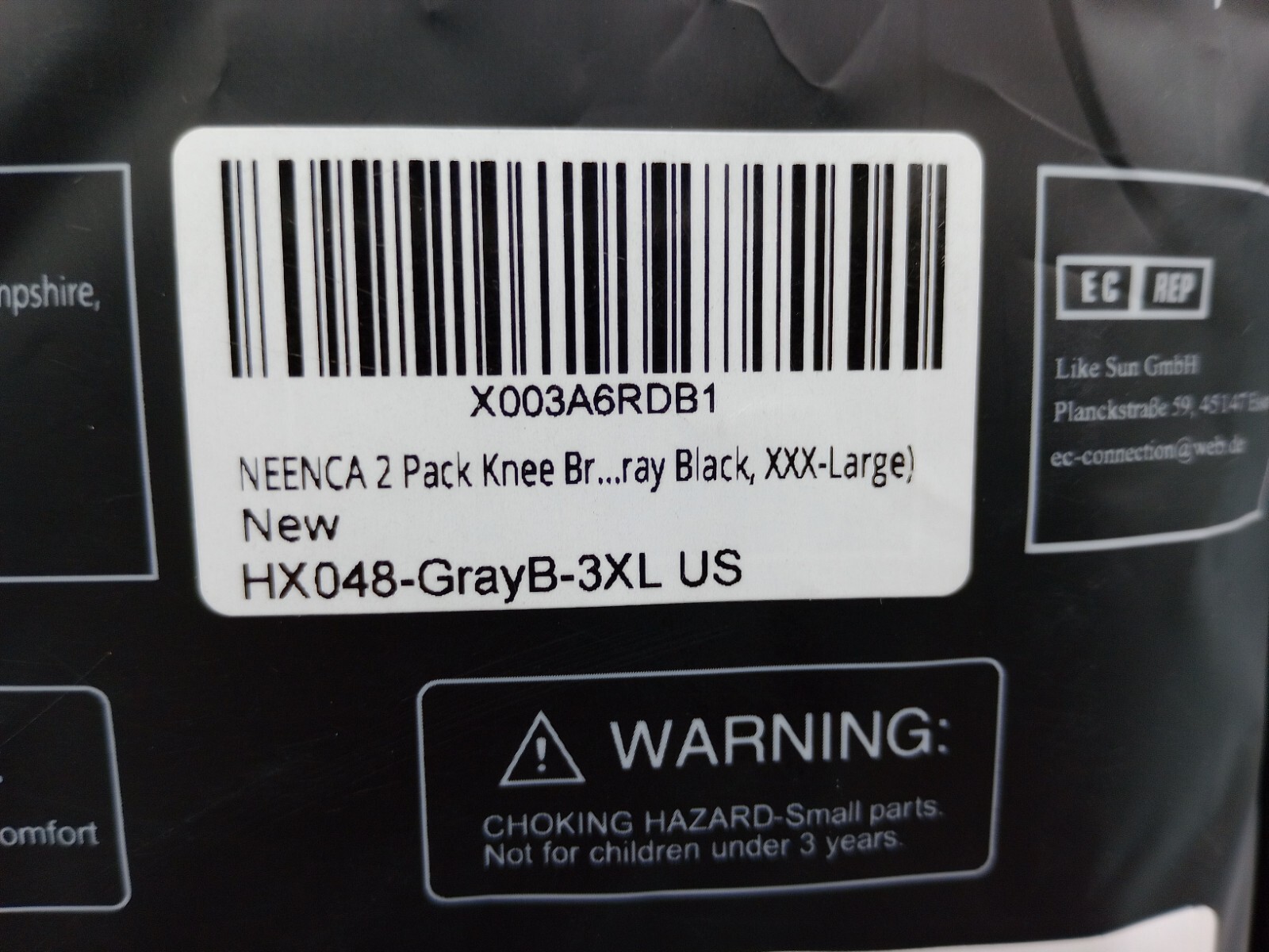NEENCA Knee Brace Pair Compression Sleeve Knee Pain Support Sports Series XXXL