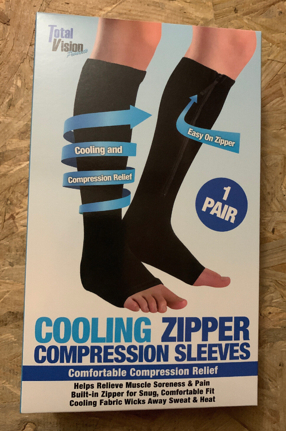 Cooling Compression Socks Men Women Calf Leg Ankle Medical Zipper Sleeves S/M