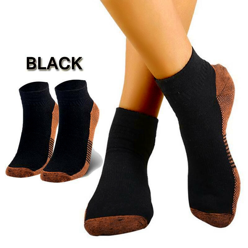 US Copper Compression Socks Arch Ankle Sport Support Plantar Fasciitis Men Women