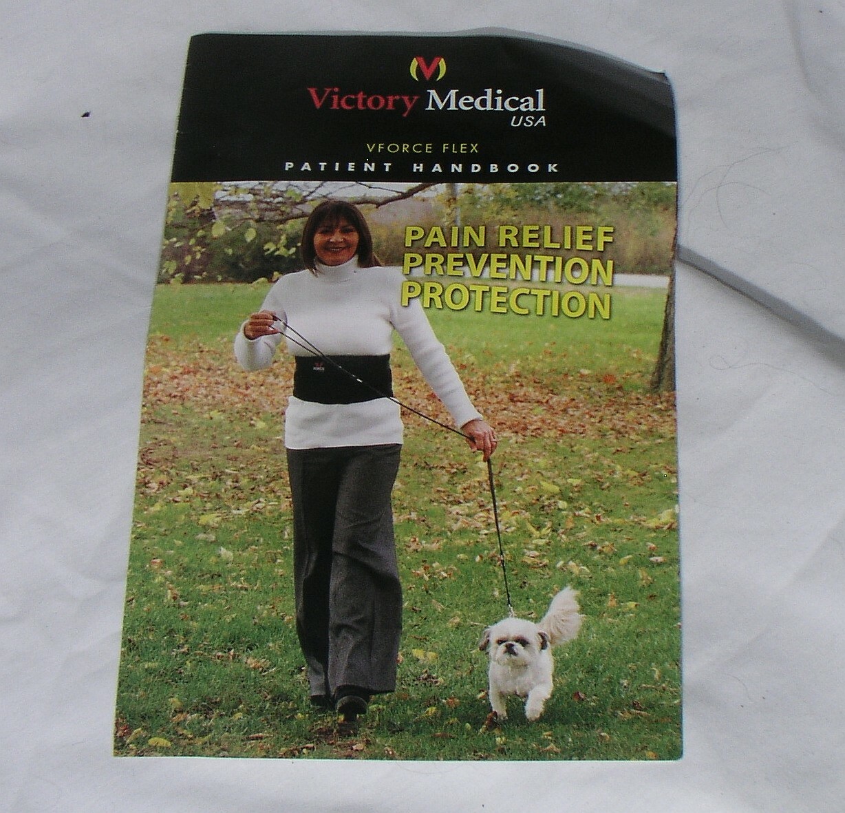 Back Brace Adult Ex Small Victory Medical VForce Flex w Net Bag w Instructions
