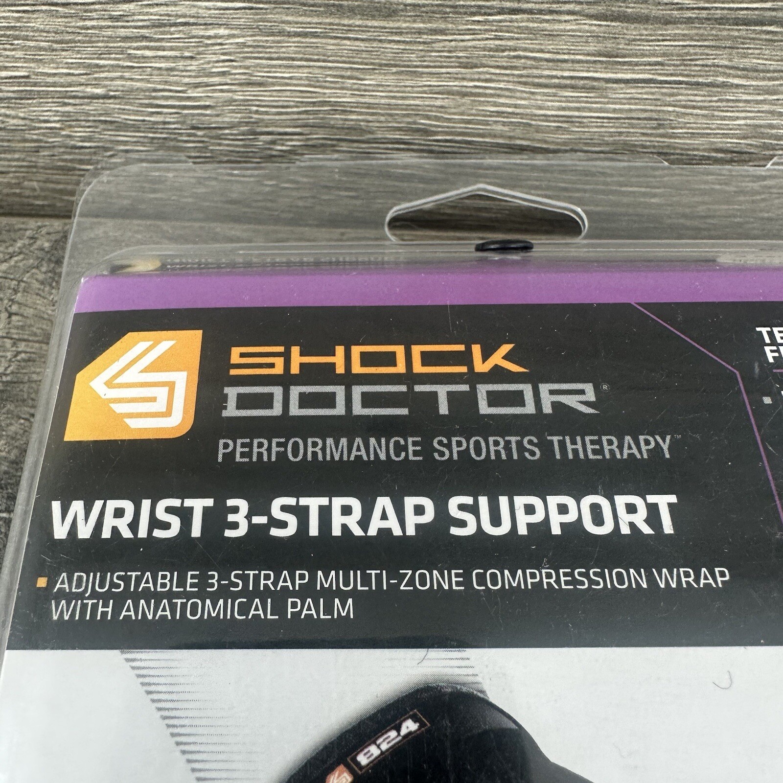 Shock Doctor 824 Wrist 3 Strap Support Left Size XL Black Level 3