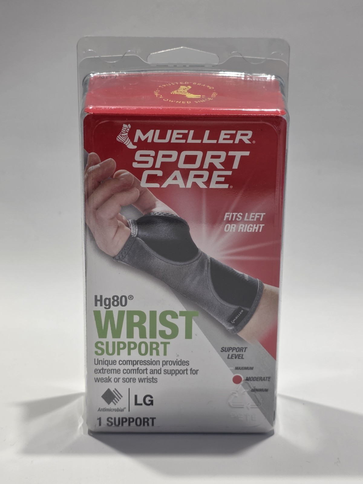 Mueller Sports Medicine Hg80 Wrist Support, Black, Large