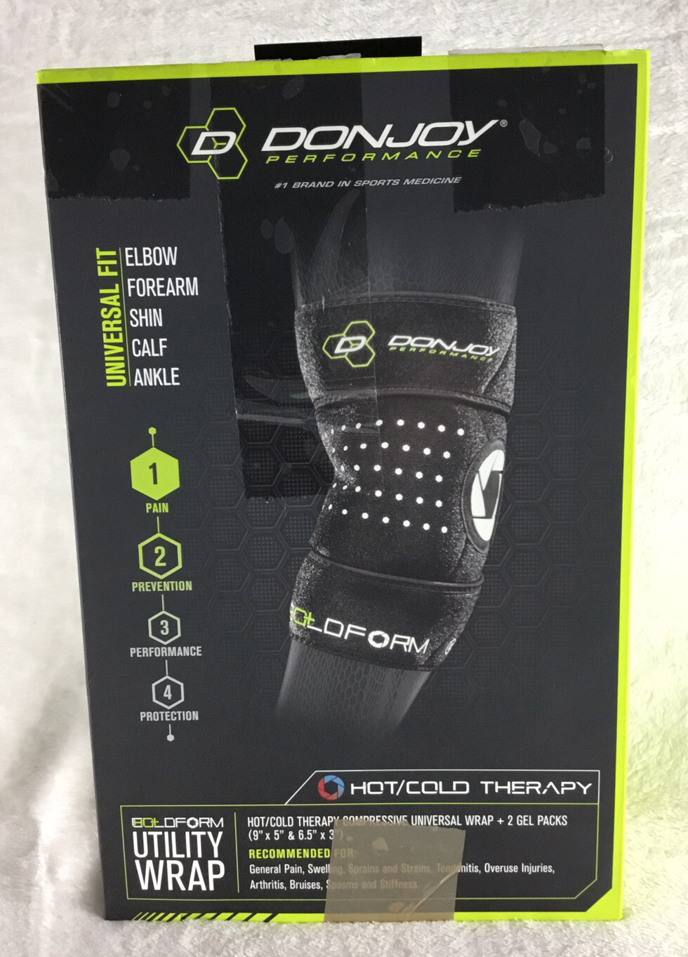 DonJoy Coldform Hot/Cold Therapy Utility Wrap Black ~ One Size Fits Most