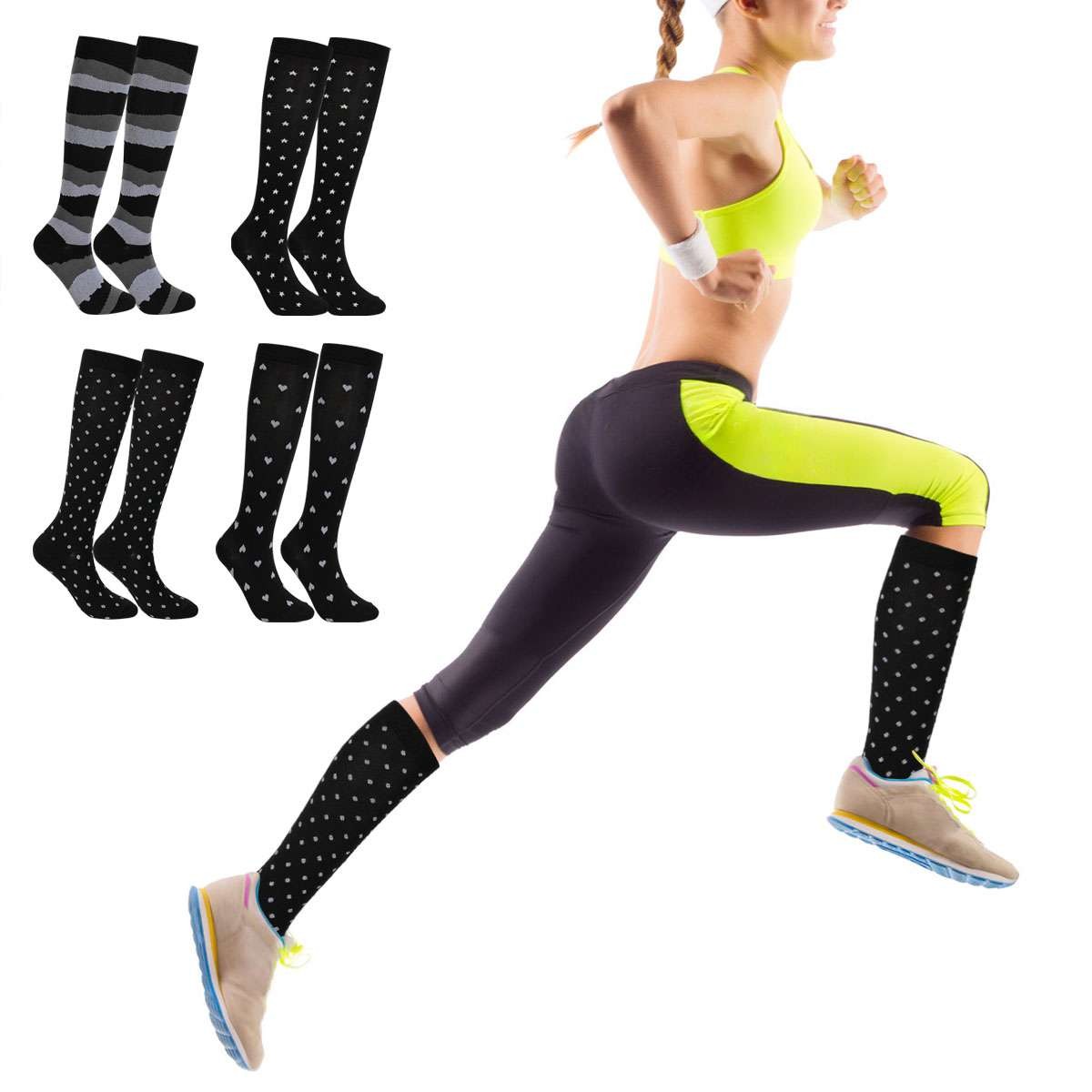 Compression Socks Medical 15-20 mmHg Graduated Support Mens Womens S/M-L/XL Size