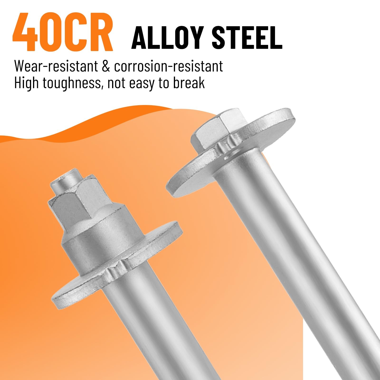 TRUCFUSION 2 Set Lower Control Arm Cam Bolts Kit Compatible with 4030, Silver