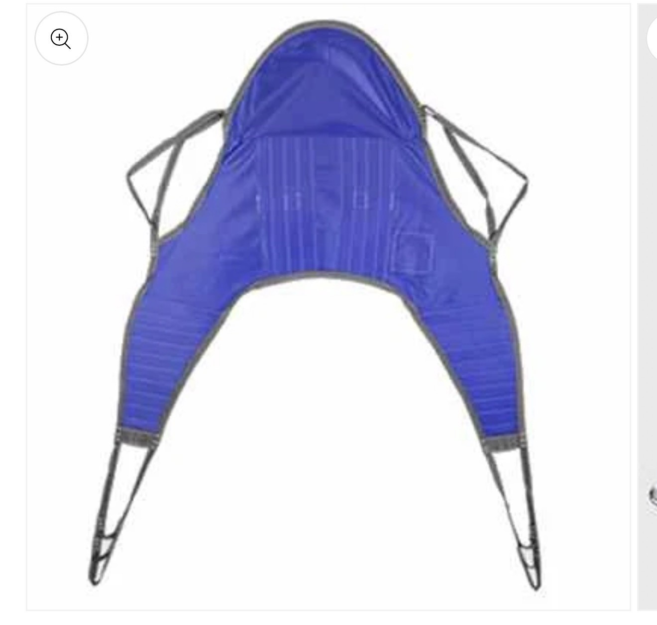 Patient Lift U-Sling with Head Support- Medium Size, Divided Leg Transfer Sling
