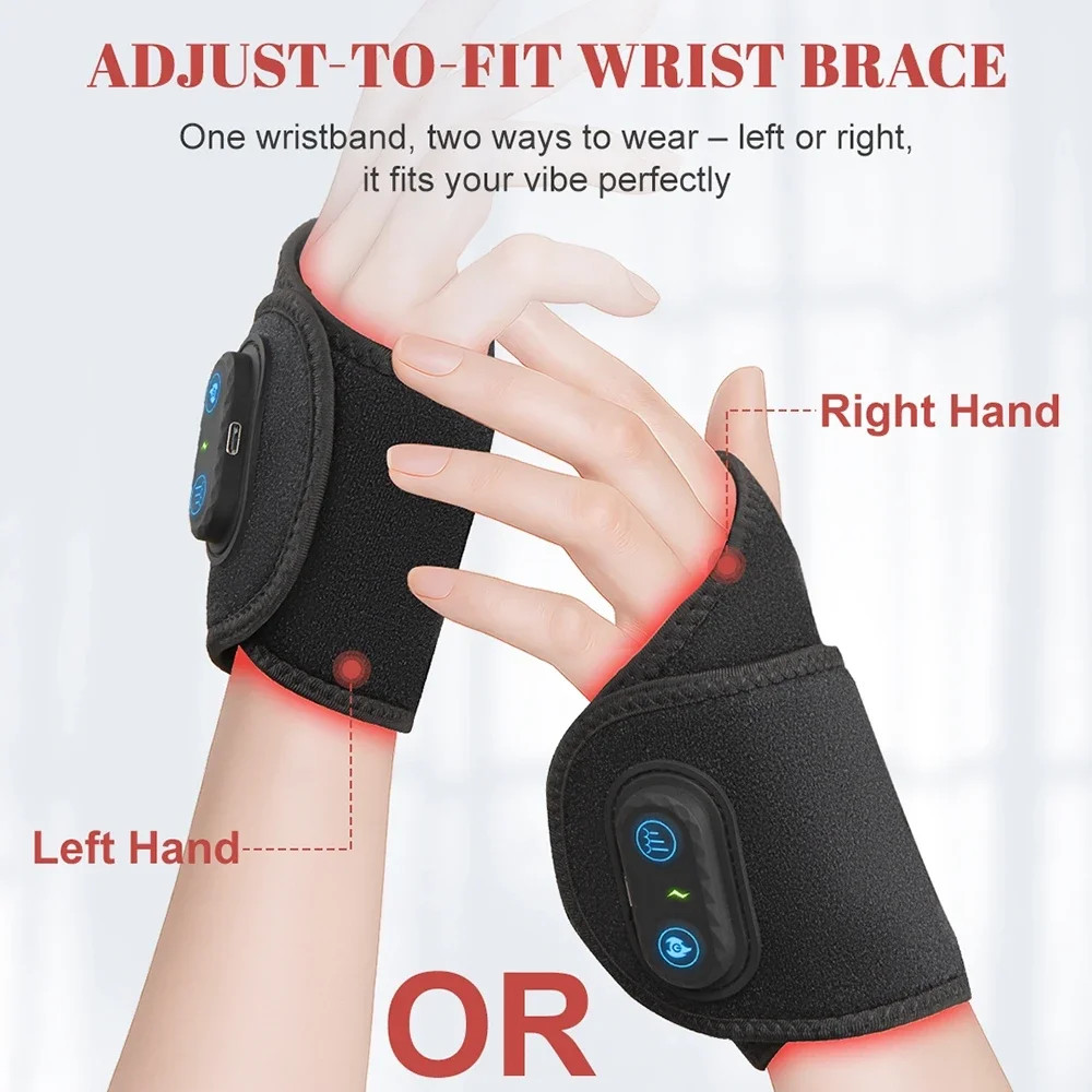 Red Light Therapy Wrist Strap Wireless Rechargeable Relieves Pain Tenosynovitis