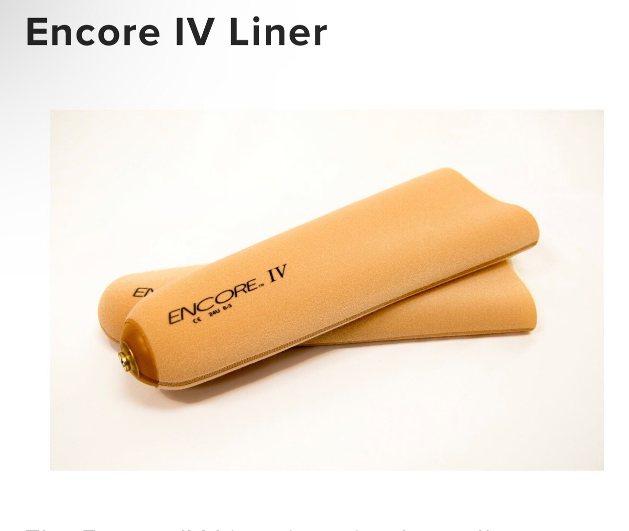 Thermo ply Encore IV prosthetic Liner. 6mm front. 3mm back. New. Size 18