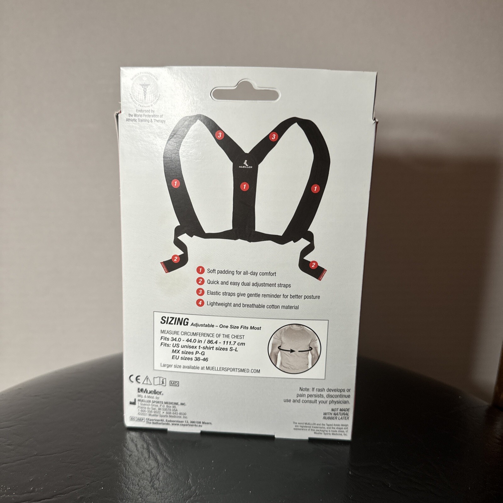 Mueller Sports Medicine Adjustable Posture Support – Level Minimum Open Box