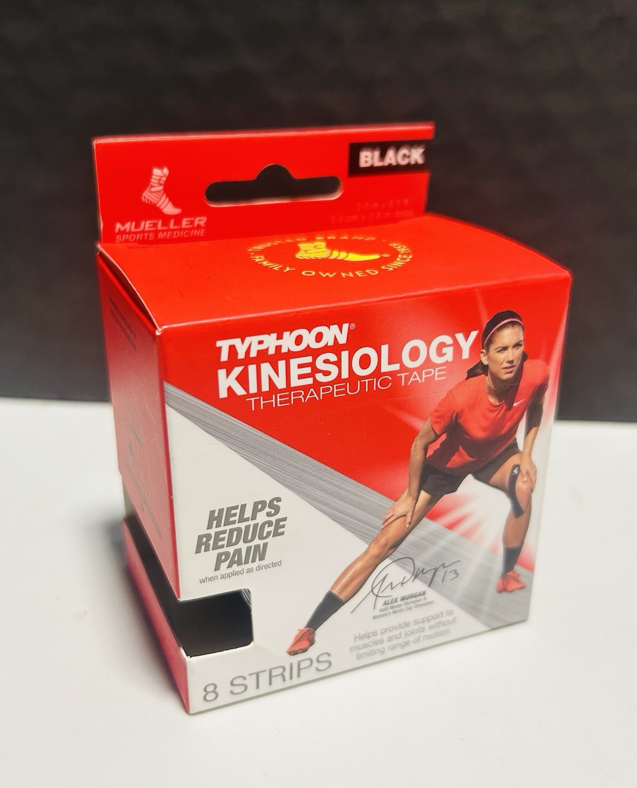 Mueller Typhoon Kinesiology Therapeutic Tape, 2″ x 6.5′ 8 Total Strips BLACK NEW
