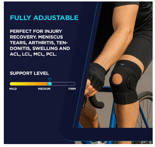 Miracle Sock Knee Brace Patella Gel Side Stabilizers Meniscus ACL
