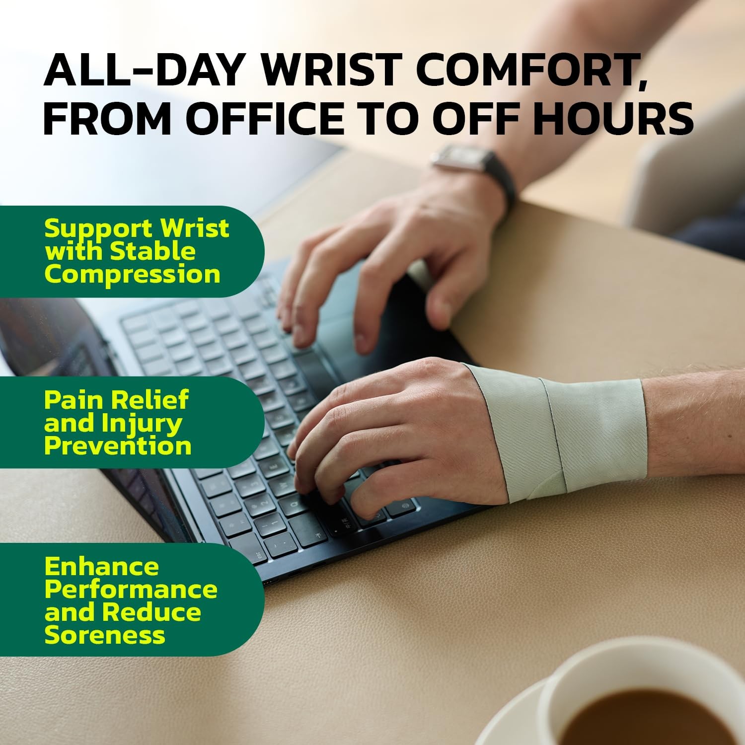 Adjustable Wrist Brace for Pain , Carpal Tunnel & Tendonitis – Ergonomic Comp…