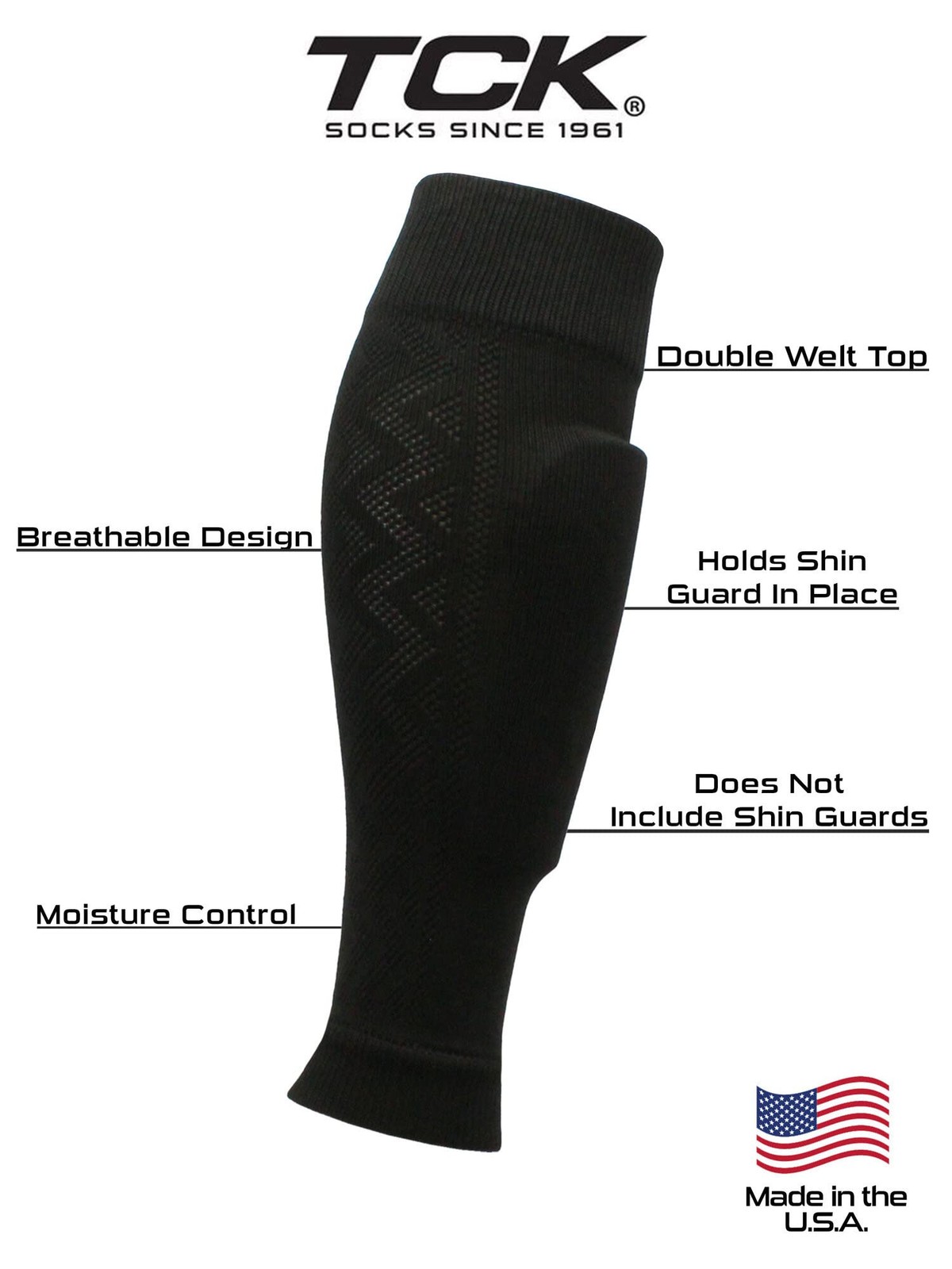 Soccer Shin Guard Sleeves Football Leg Sleeves Youth Mens (Black, Large)
