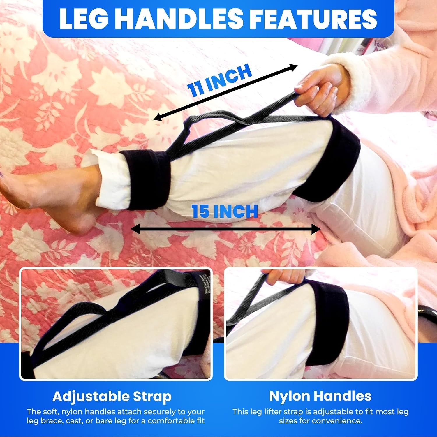 Leg Handles Cast Lifter Pair – Adjustable Mobility Aid