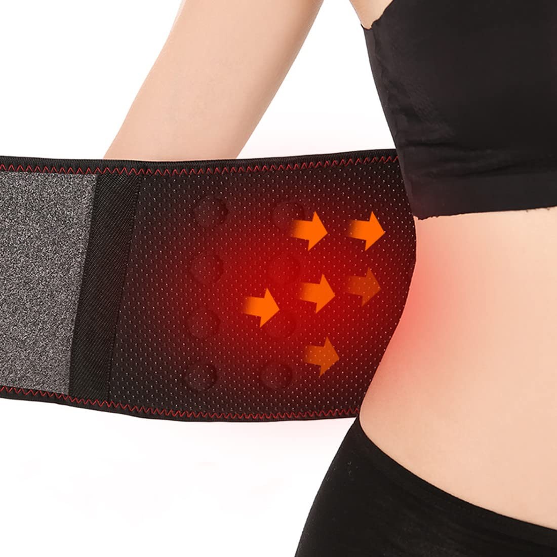 Heating Lower Back Brace Cordless Support Belt for Pain Universal, Gray