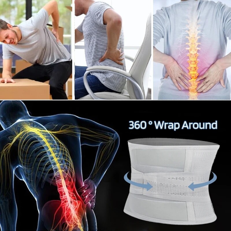 Women Men Waist Trainer Band Lumbar Support Belt For Lower Back Pain Relif US