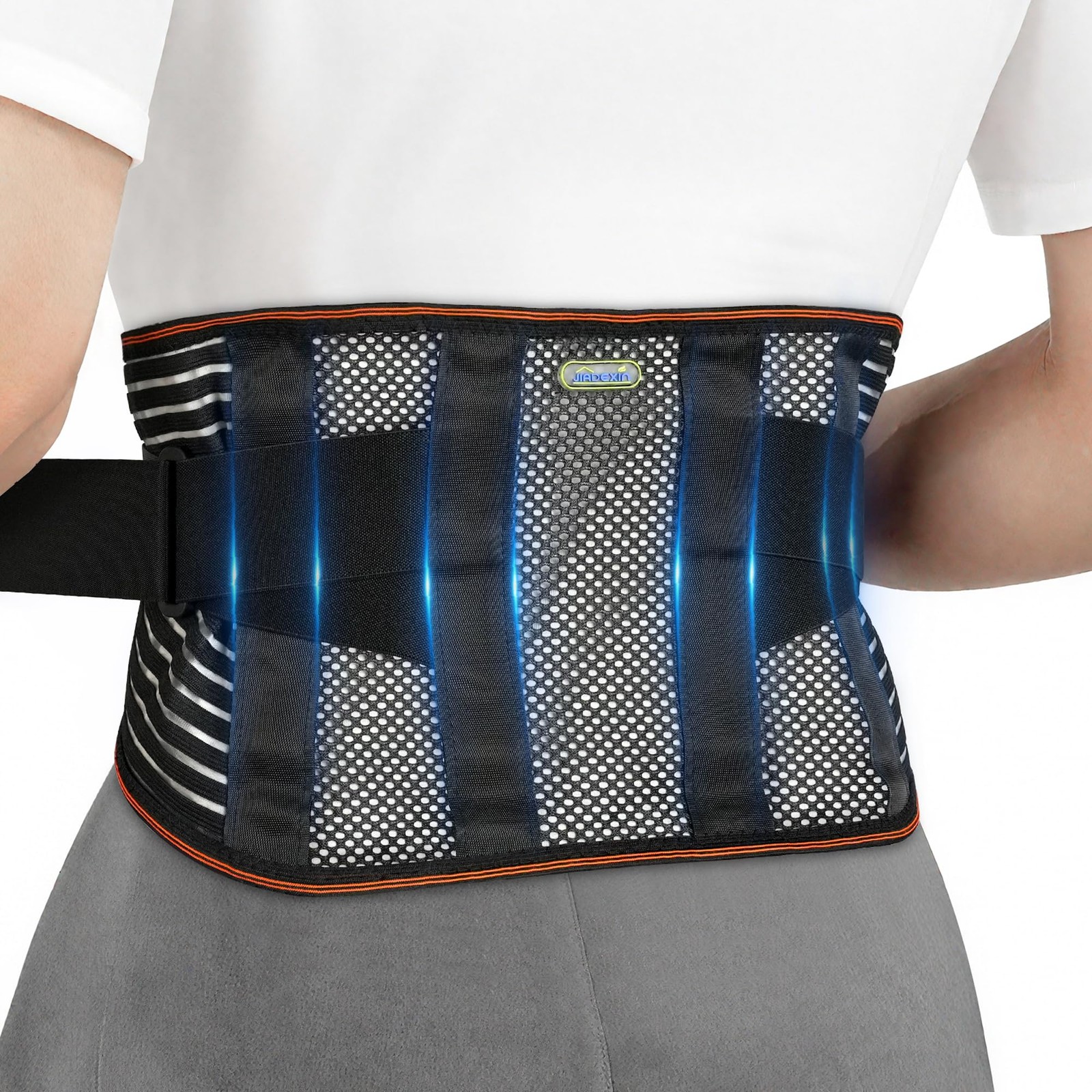 Lumbar and Lower Back Support Belt,With 4 Fixing Brackets,Mesh Breathable Sup…