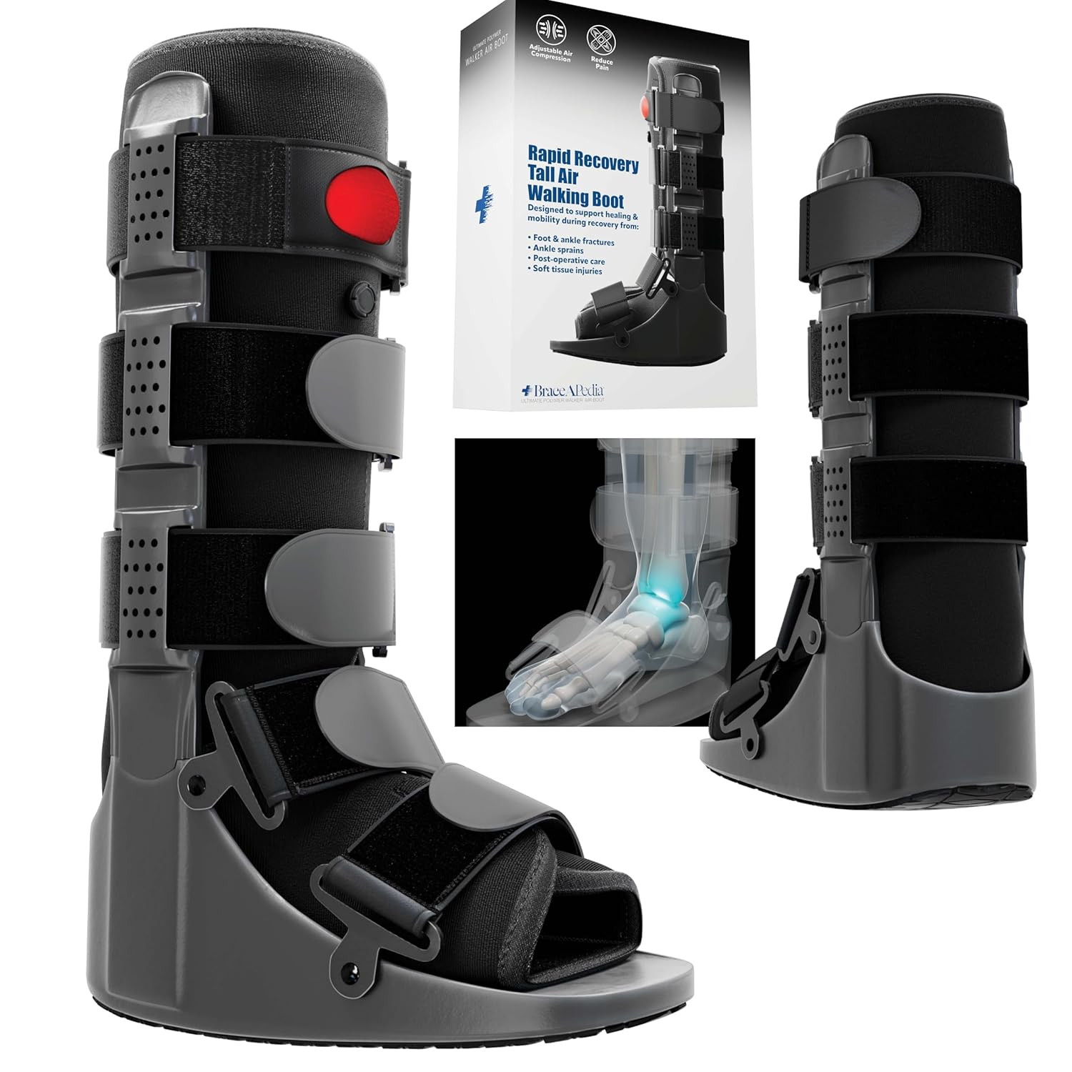 Rapid Recover Tall Walking Boot – Adjustable Ankle Brace for Injury Recovery