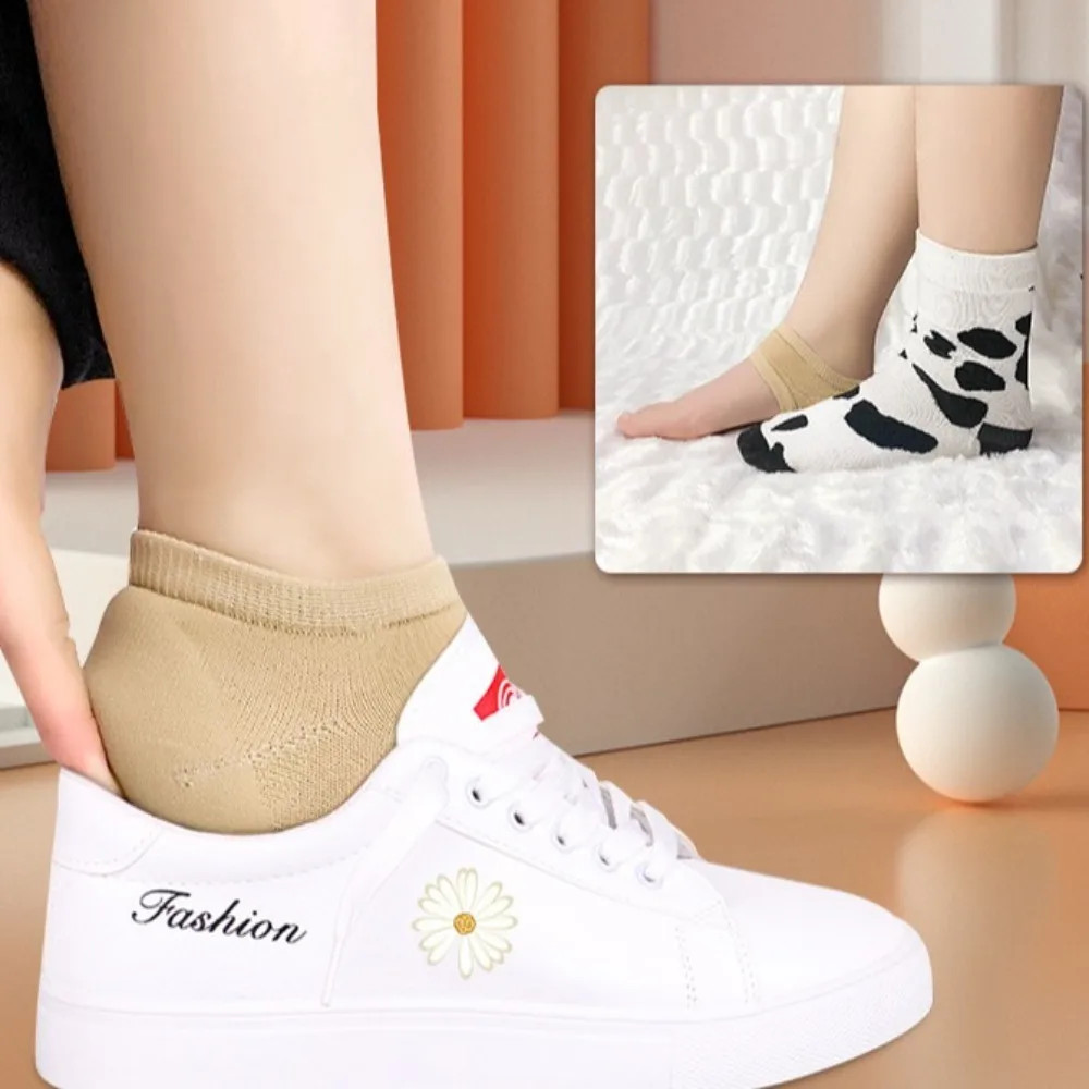 Silicone Heel Protective Cover Moisturizing Polyester Shoe Pads Pain Relief Fasc