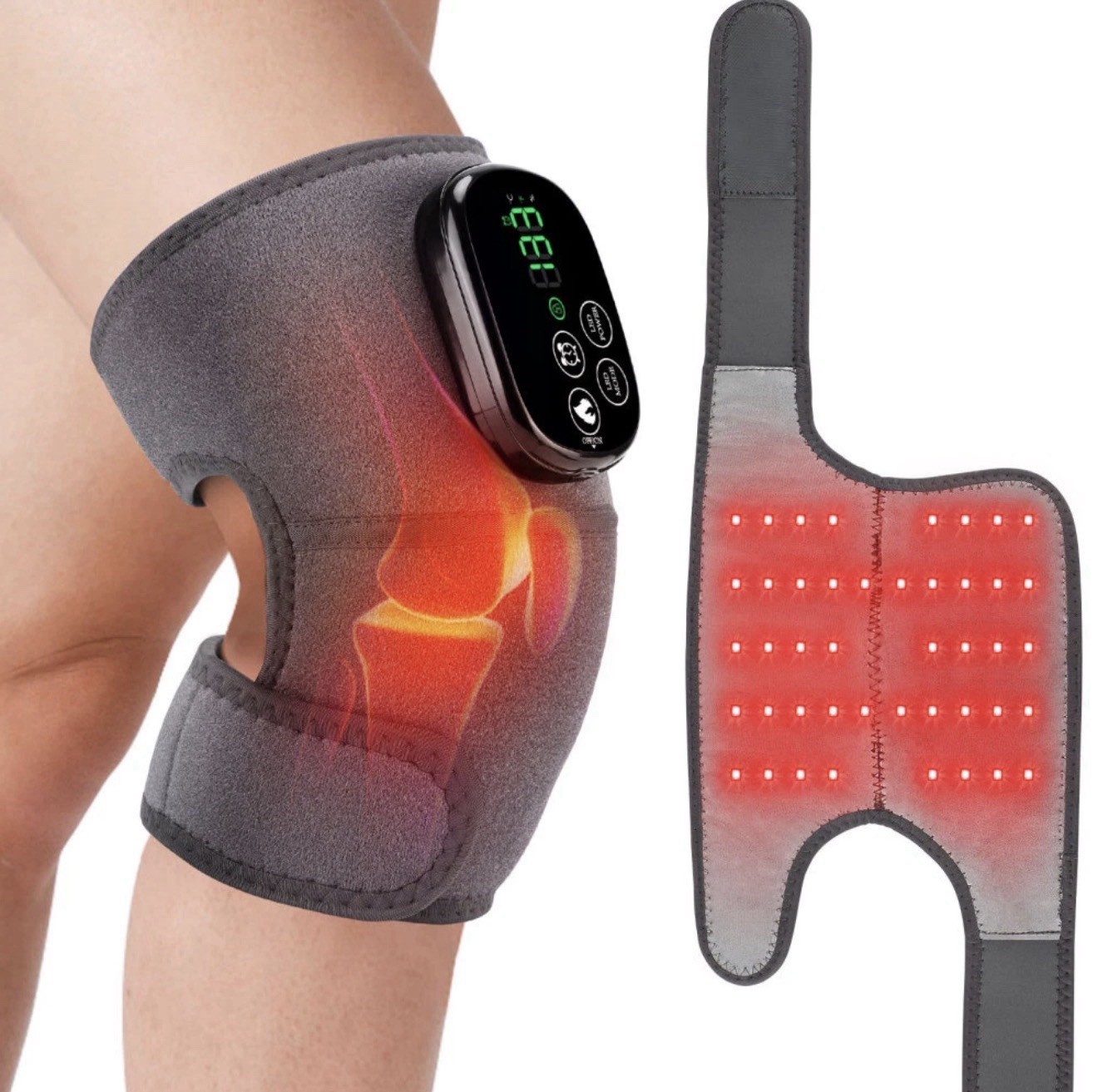 3-in-1 Cordless Knee Heat W/ Red & Near Infrared Light Therapy Shoulder Elbow