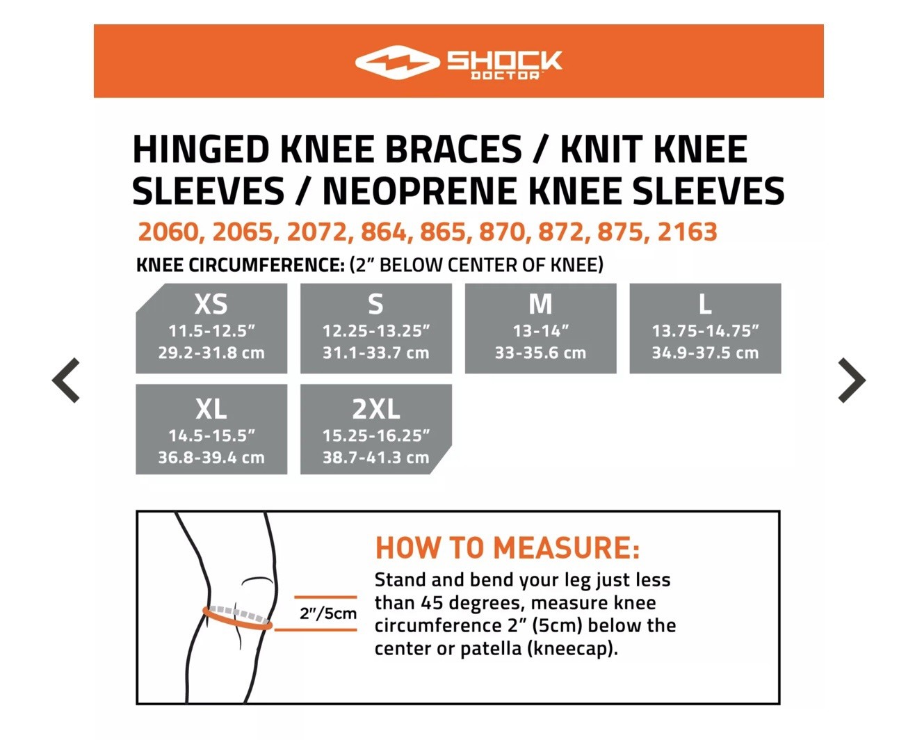 Shock Doctor 872 Knee Brace brace w/dual Hinges size XXL