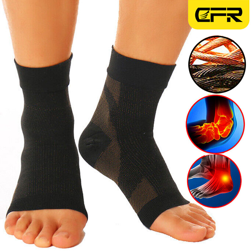 CFR Copper Infused Compression Socks Ankle Arch Support Planter Fasciitis Pain