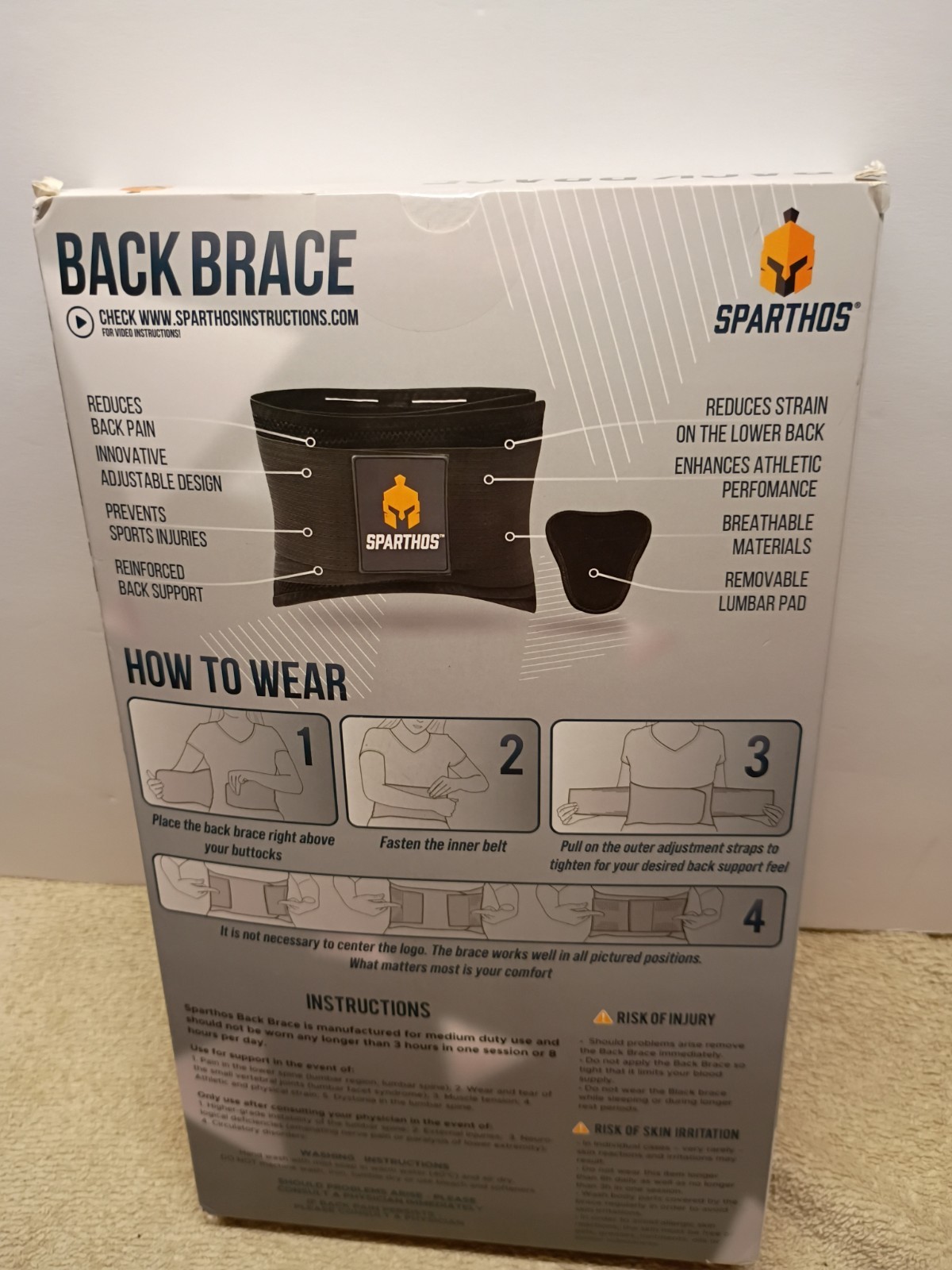 Sparthos Back Brace for Lower Back Pain – Immediate Relief from Sciatica XXL