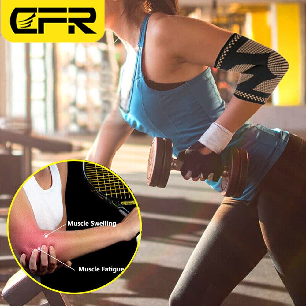 Copper Elbow Braces for Compression Sleeve Support Tendonitis Pain Tennis Golfer