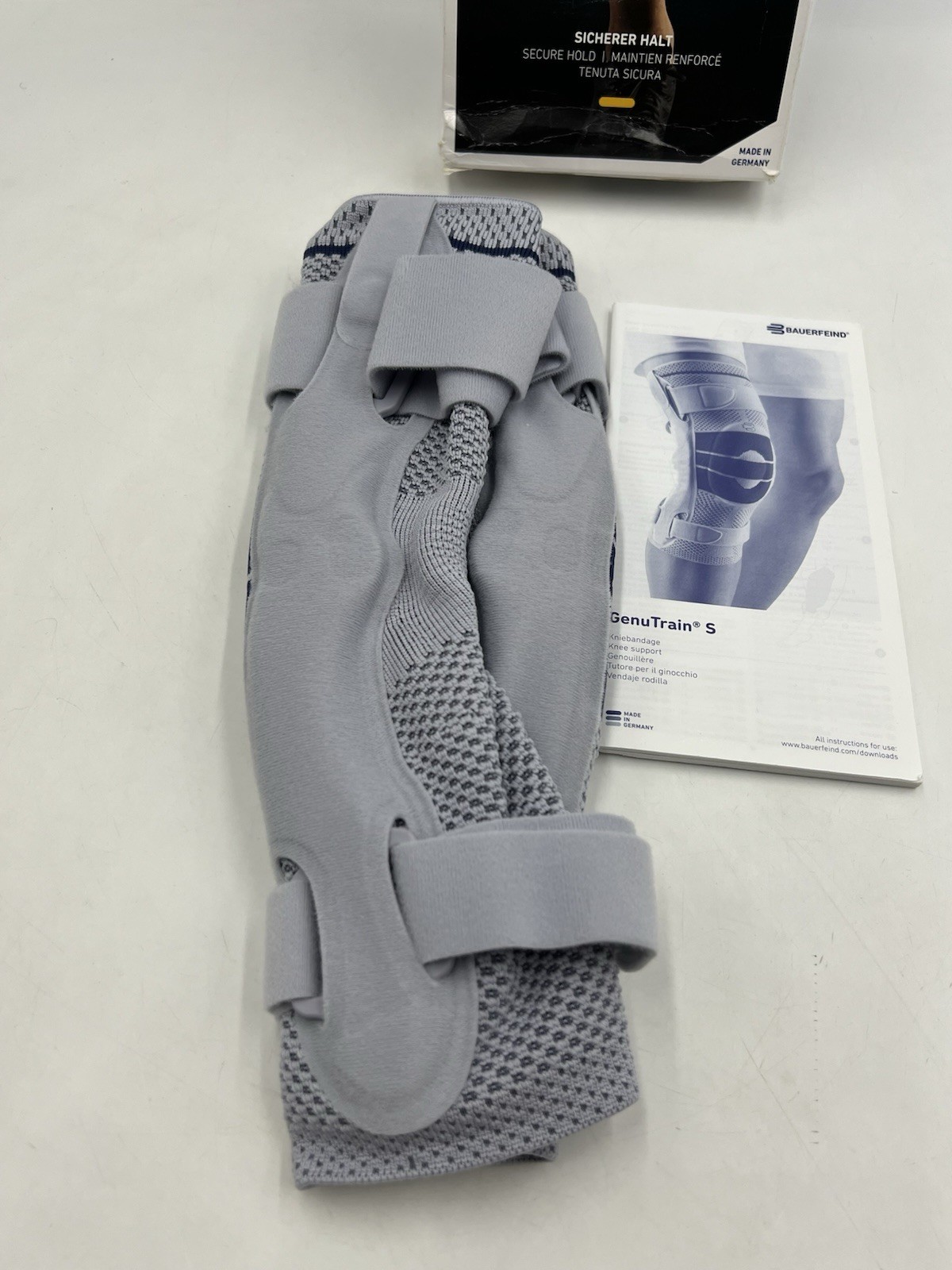 Bauerfeind GenuTrain S Size 5 Left Knee Joint Brace Patella Support Sleeve ACL