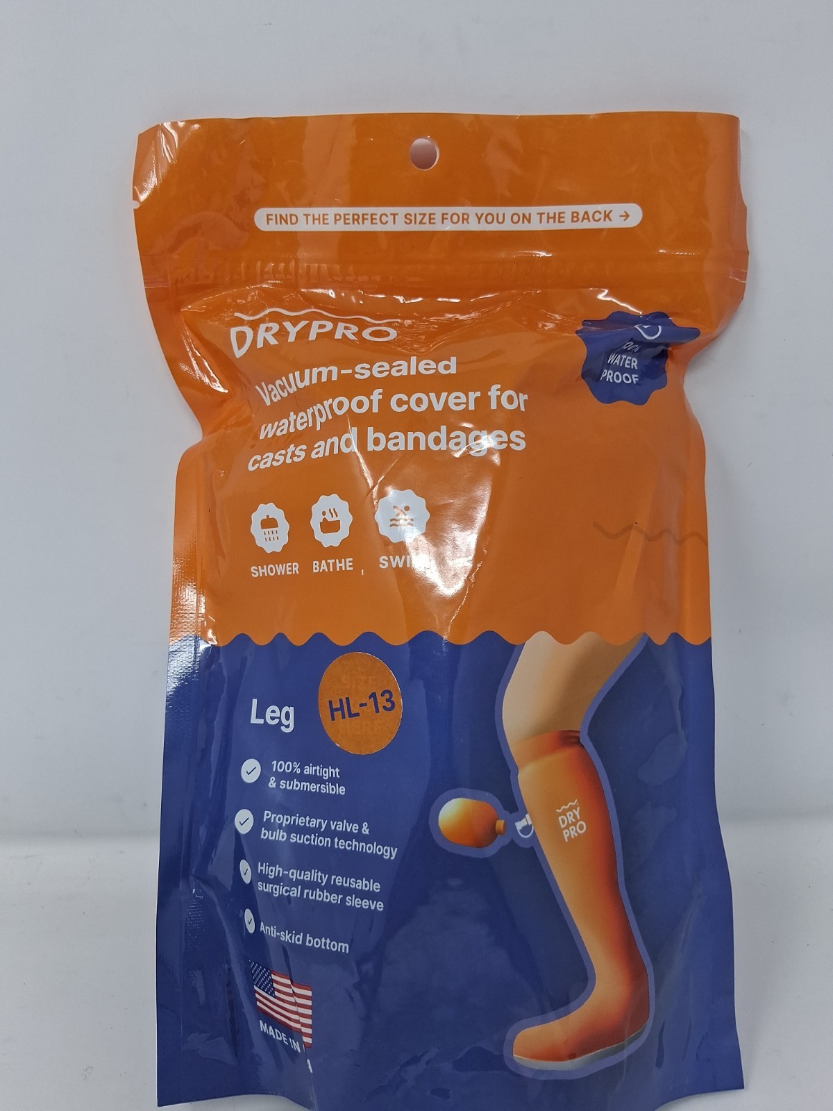 DRYPRO Vacuum-sealed waterproof cover for casts and bandages HL-13 Leg
