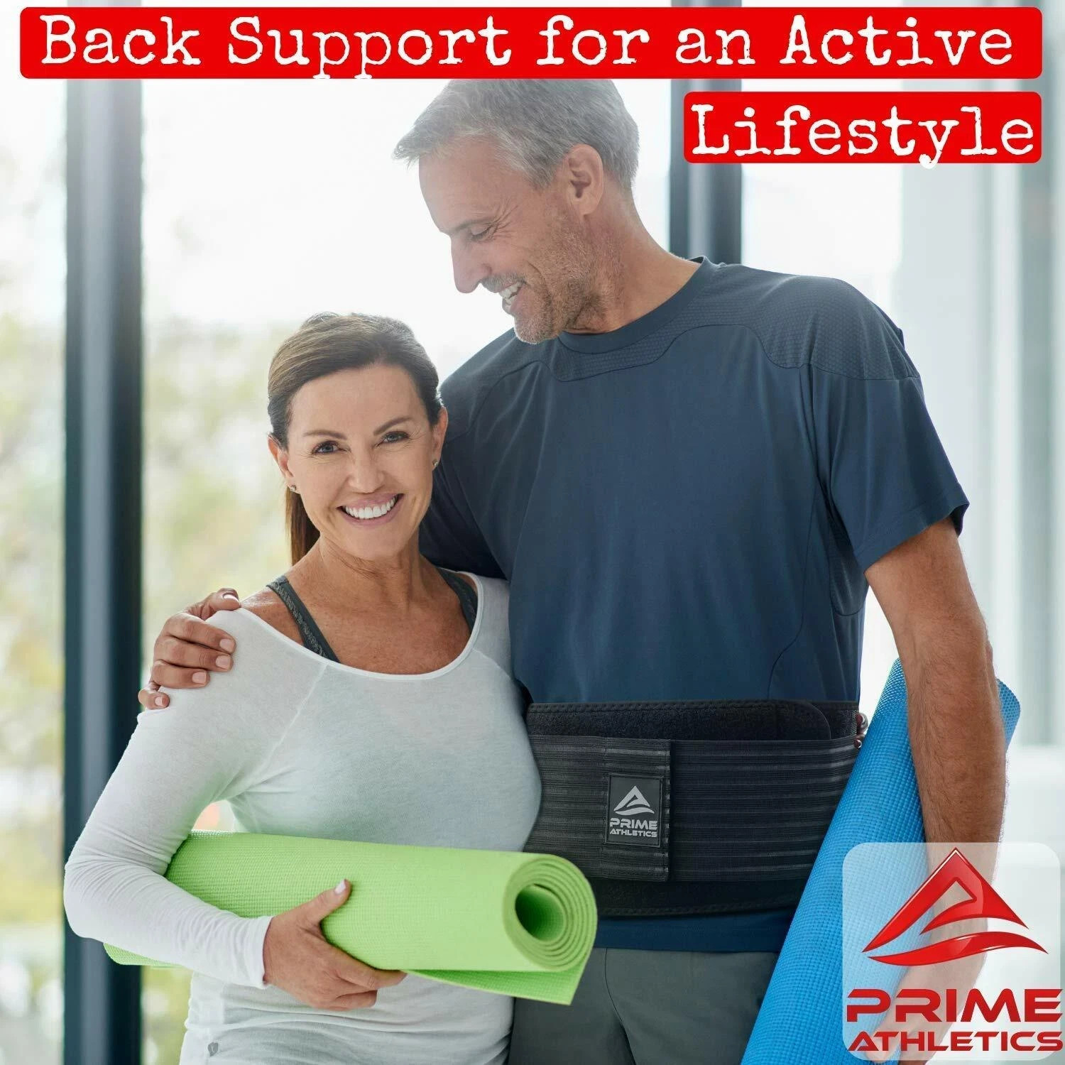 Lumbar Support Belt – Back Brace for Back Pain Relief Bonus Resistance Band L/XL